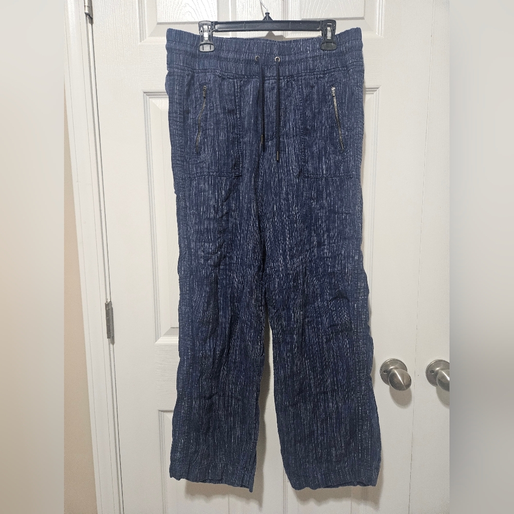 Athleta Cabo Linen Textured Wide Leg Pant - Picture 2 of 5